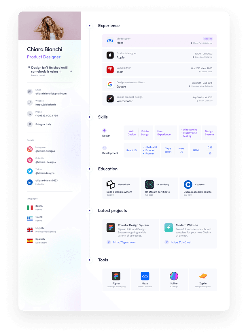 Resume Blur